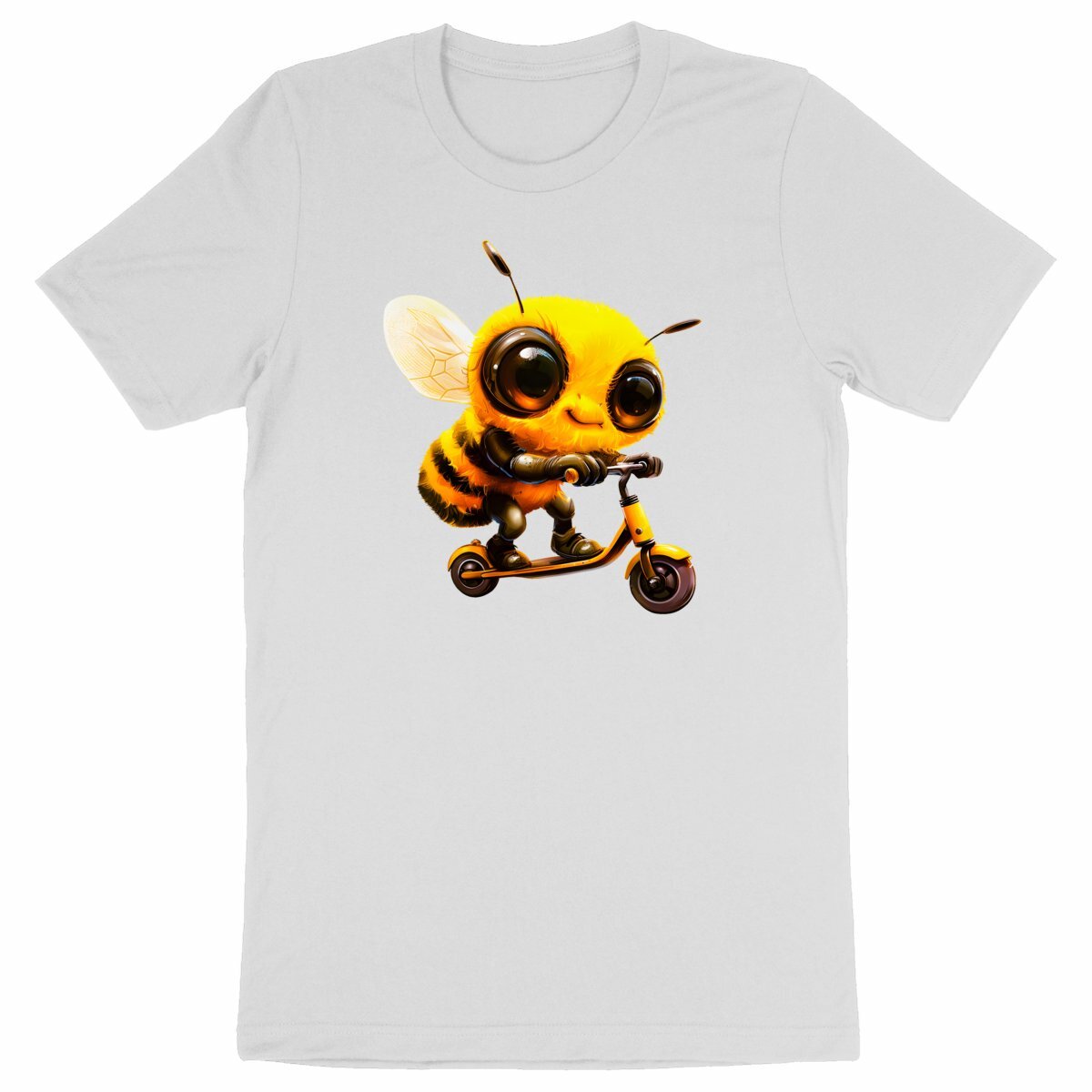 Scootering Bee Front T-shirt Homme à Col Rond