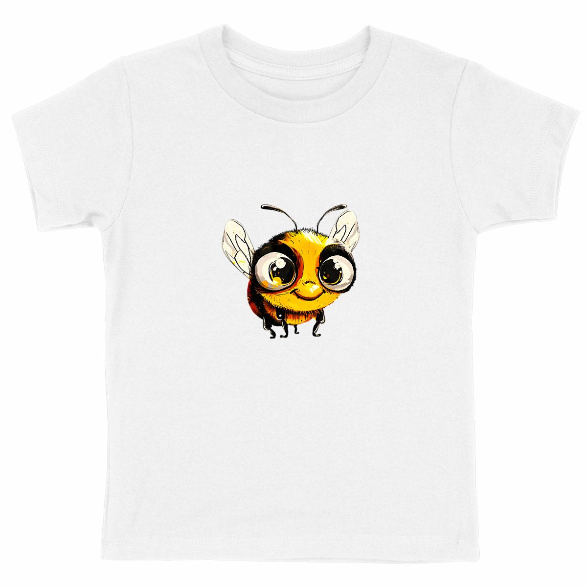 Cute Bee 2 Front T-shirt Enfant à Col Rond