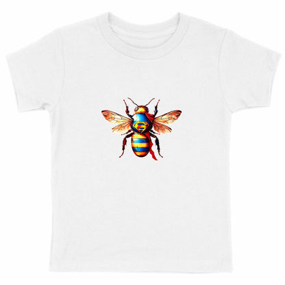 Super Man Bee Front T-shirt Enfant à Col Rond