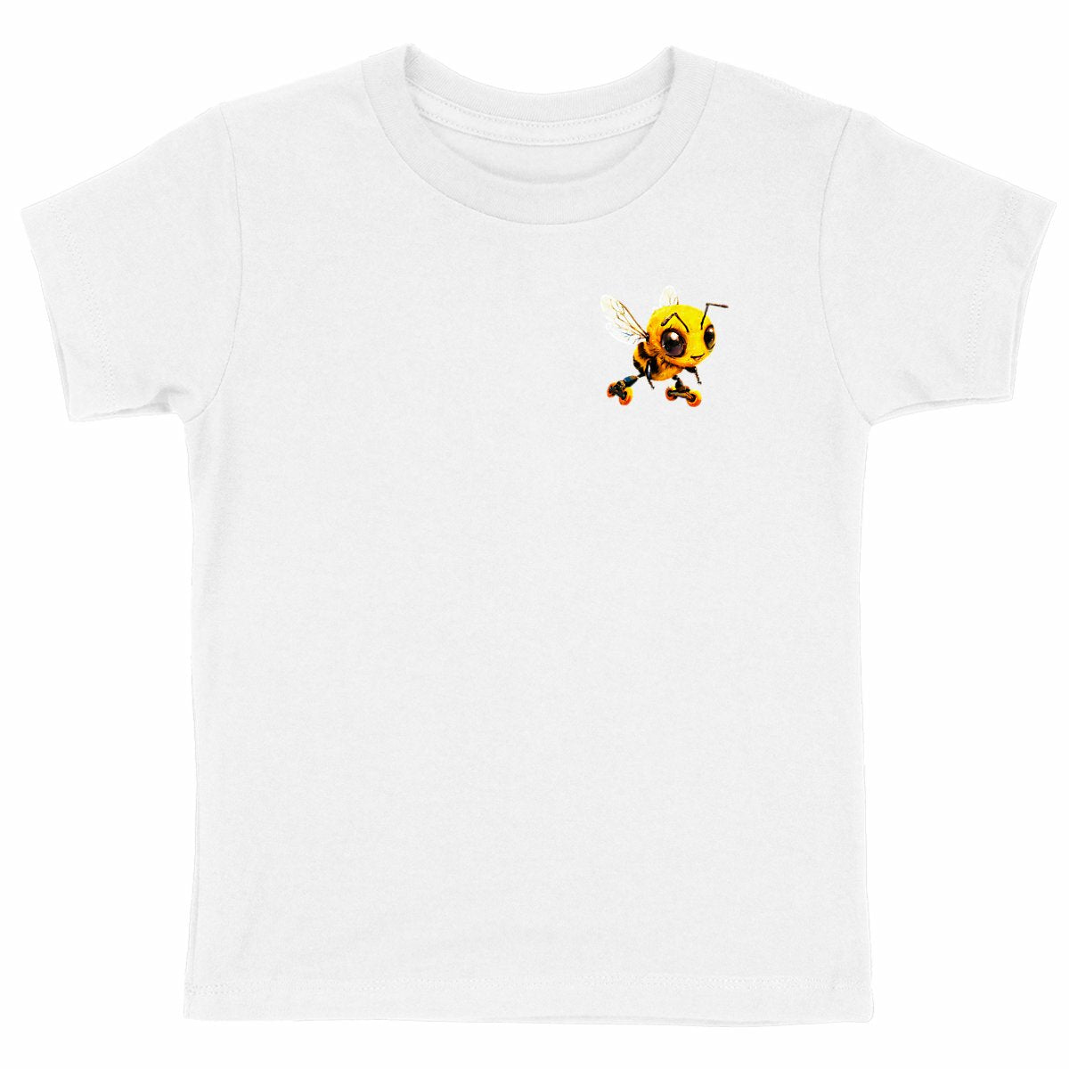 Rollerblading Bee Logo T-shirt Enfant à Col Rond