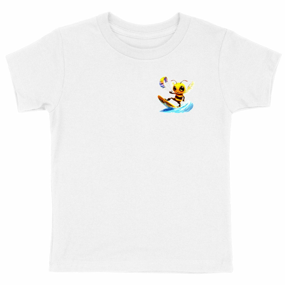 Kitesurfing Bee Logo T-shirt Enfant à Col Rond