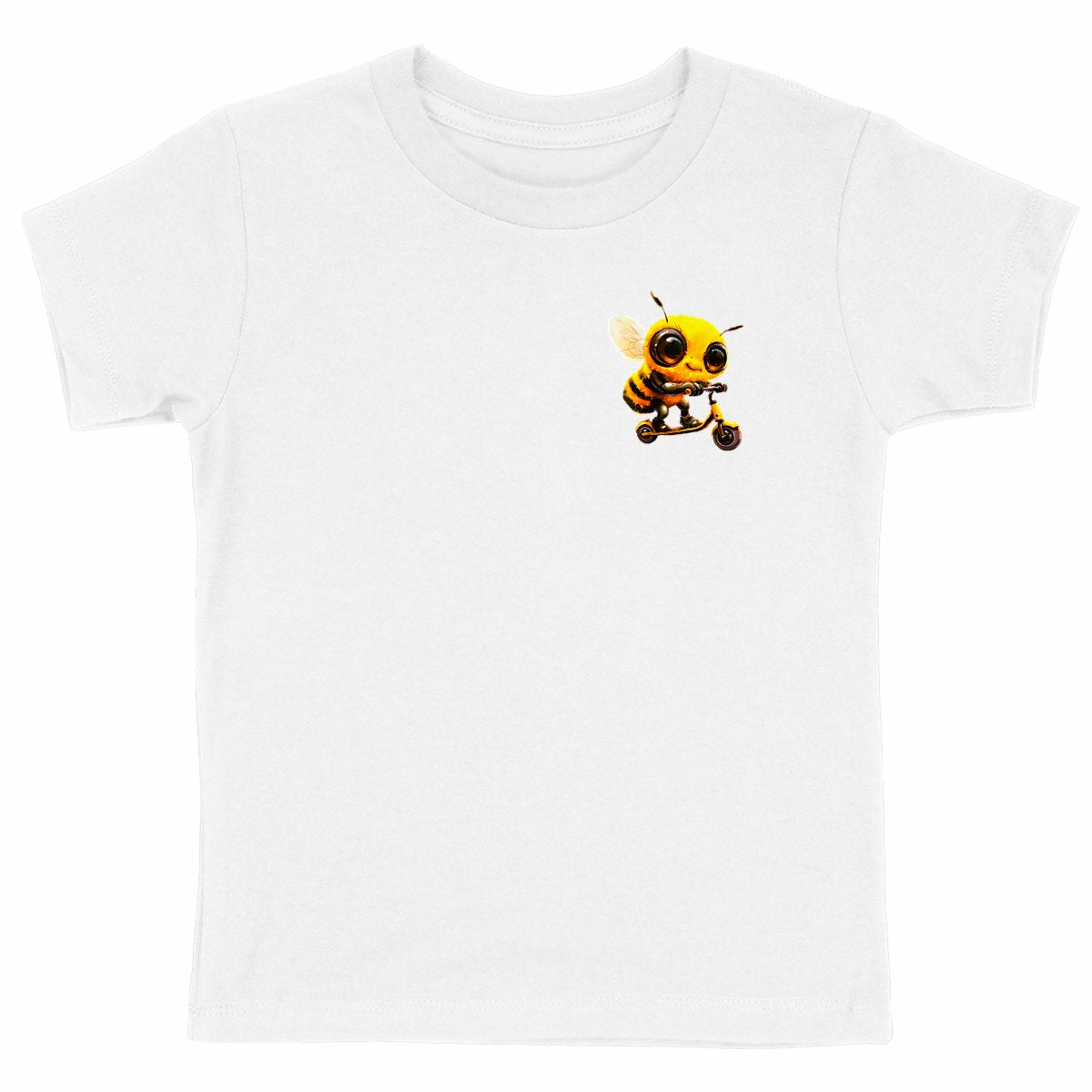 Scootering Bee Logo T-shirt Enfant à Col Rond