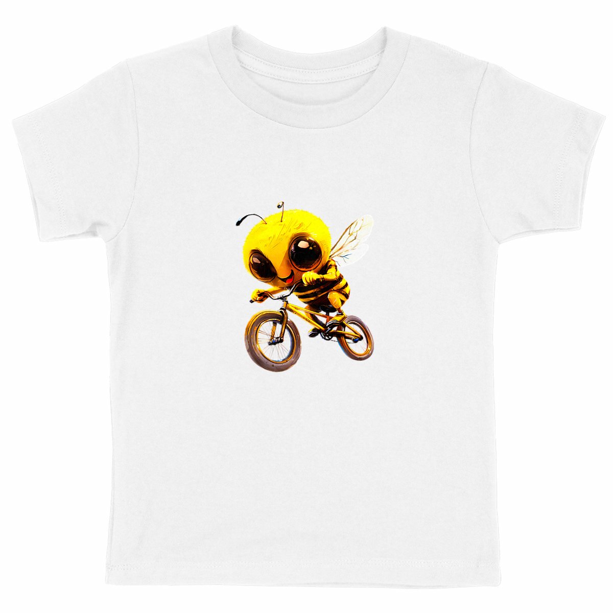 Biking Bee Front T-shirt Enfant à Col Rond