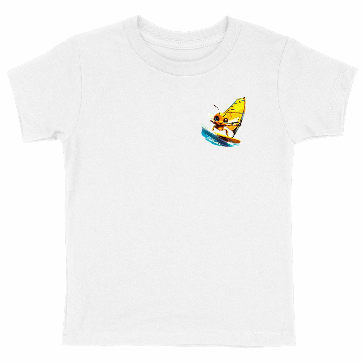 Windsurfing Bee Logo T-shirt Enfant à Col Rond