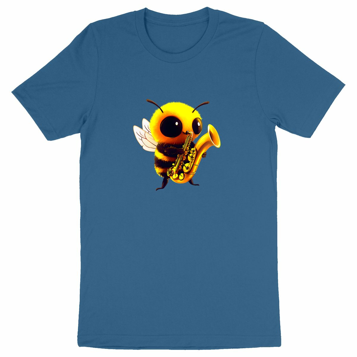 Saxophone Bee 1 Front T-shirt Homme à Col Rond