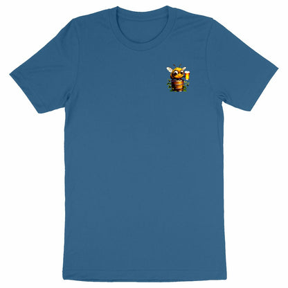 Bee Drinking Beer 2 Logo T-shirt Homme à Col Rond