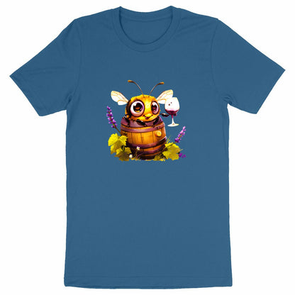 Bee Drinking Wine 3 Front T-shirt Homme à Col Rond