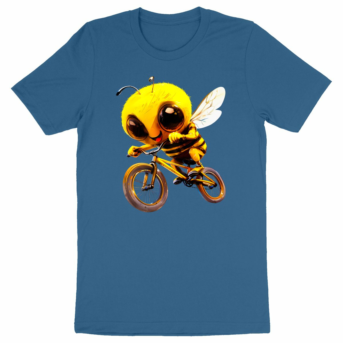 Biking Bee Front T-shirt Homme à Col Rond