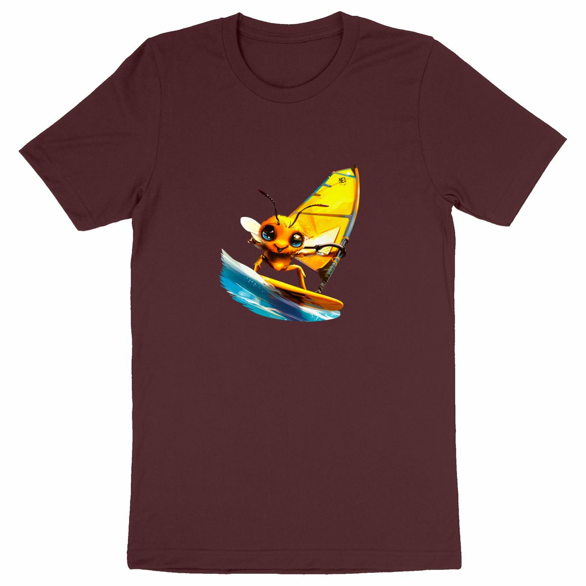 Windsurfing Bee Front T-shirt Homme à Col Rond