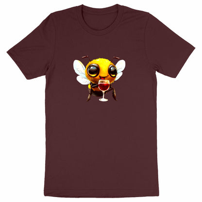 Bee Drinking Wine 1 Front T-shirt Homme à Col Rond