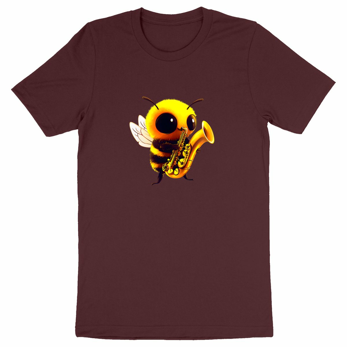 Saxophone Bee 1 Front T-shirt Homme à Col Rond