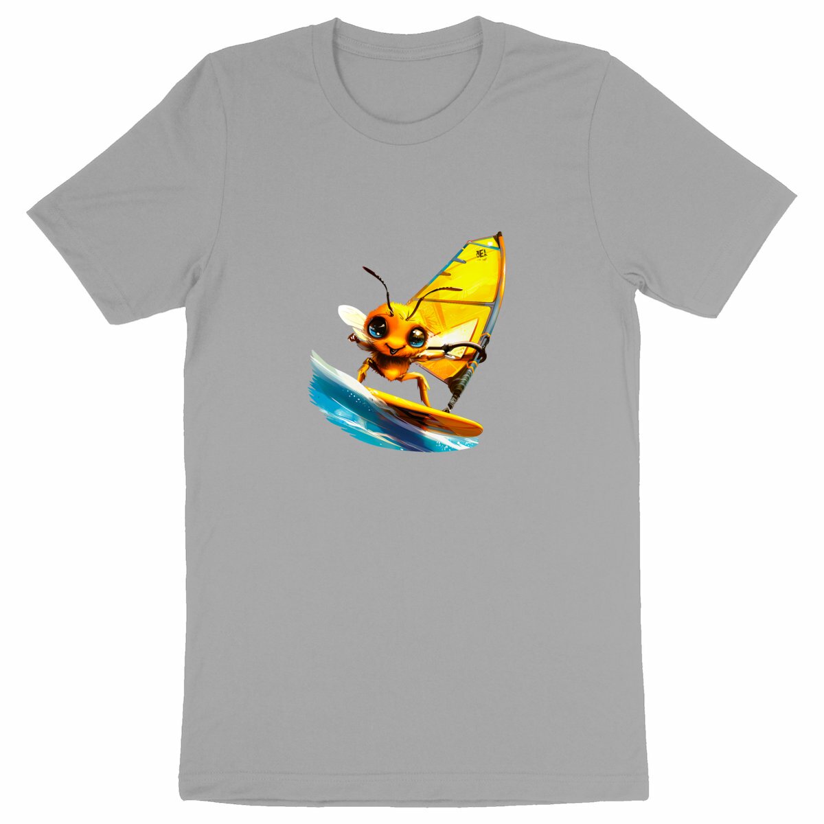 Windsurfing Bee Front T-shirt Homme à Col Rond