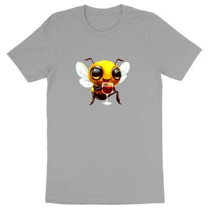 Bee Drinking Wine 1 Front T-shirt Homme à Col Rond