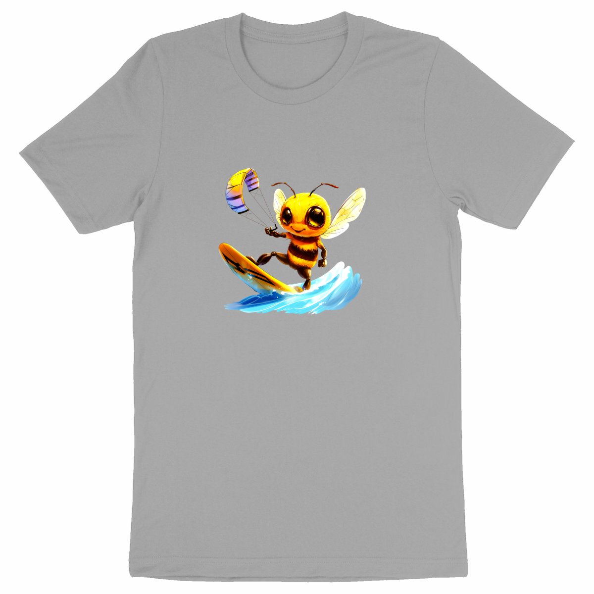 Kitesurfing Bee Front T-shirt Homme à Col Rond