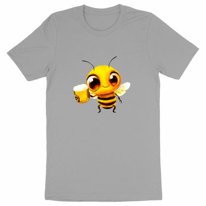 Bee Drinking Beer 2 Front T-shirt Homme à Col Rond