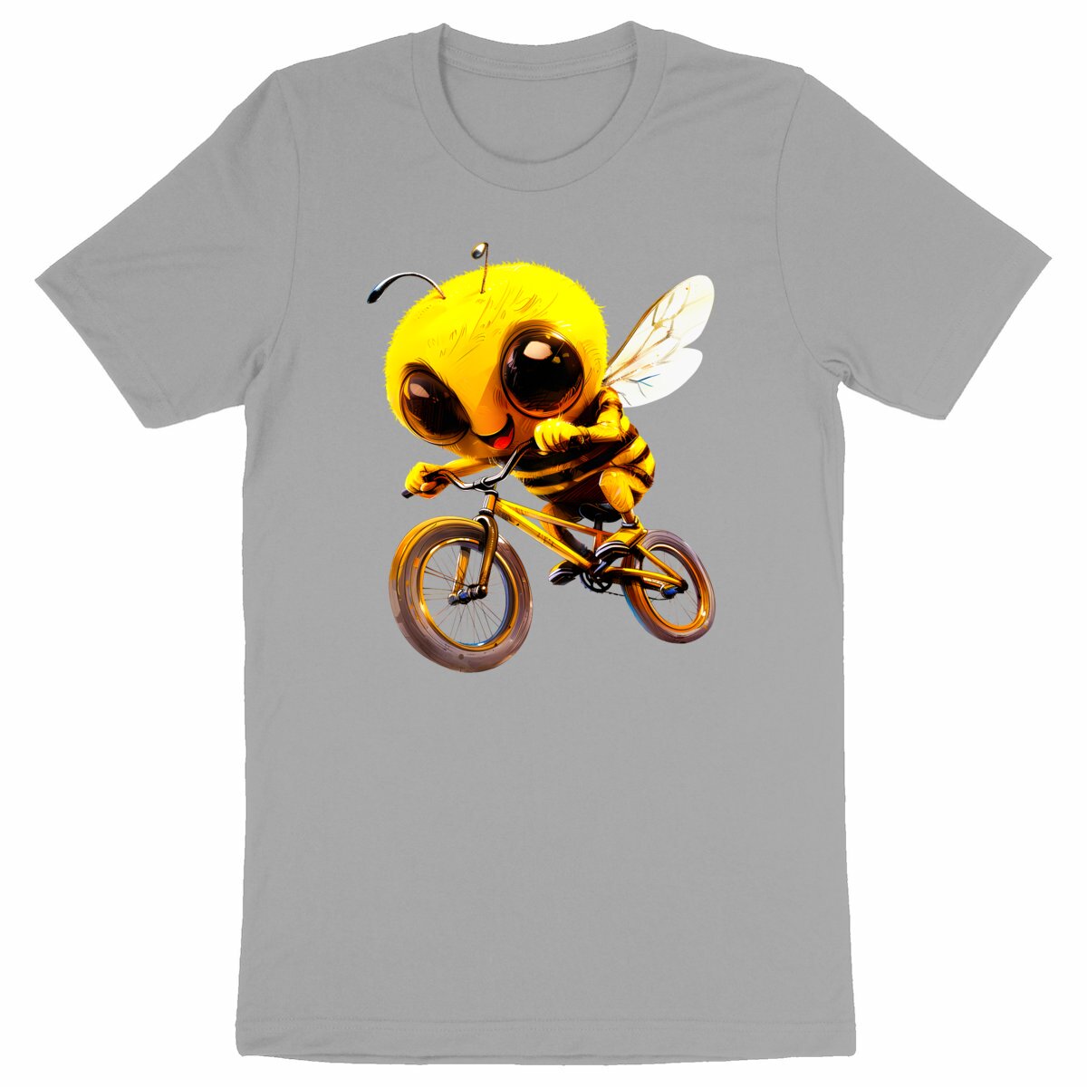 Biking Bee Front T-shirt Homme à Col Rond