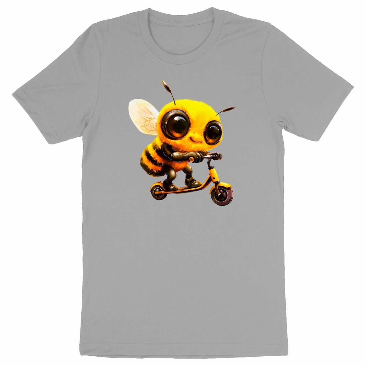 Scootering Bee Front T-shirt Homme à Col Rond