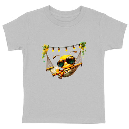 Chilling Out Bee in the Hammock Back T-shirt Enfant à Col Rond