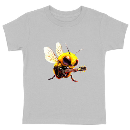 Guitar Bee 2 Front T-shirt Enfant à Col Rond