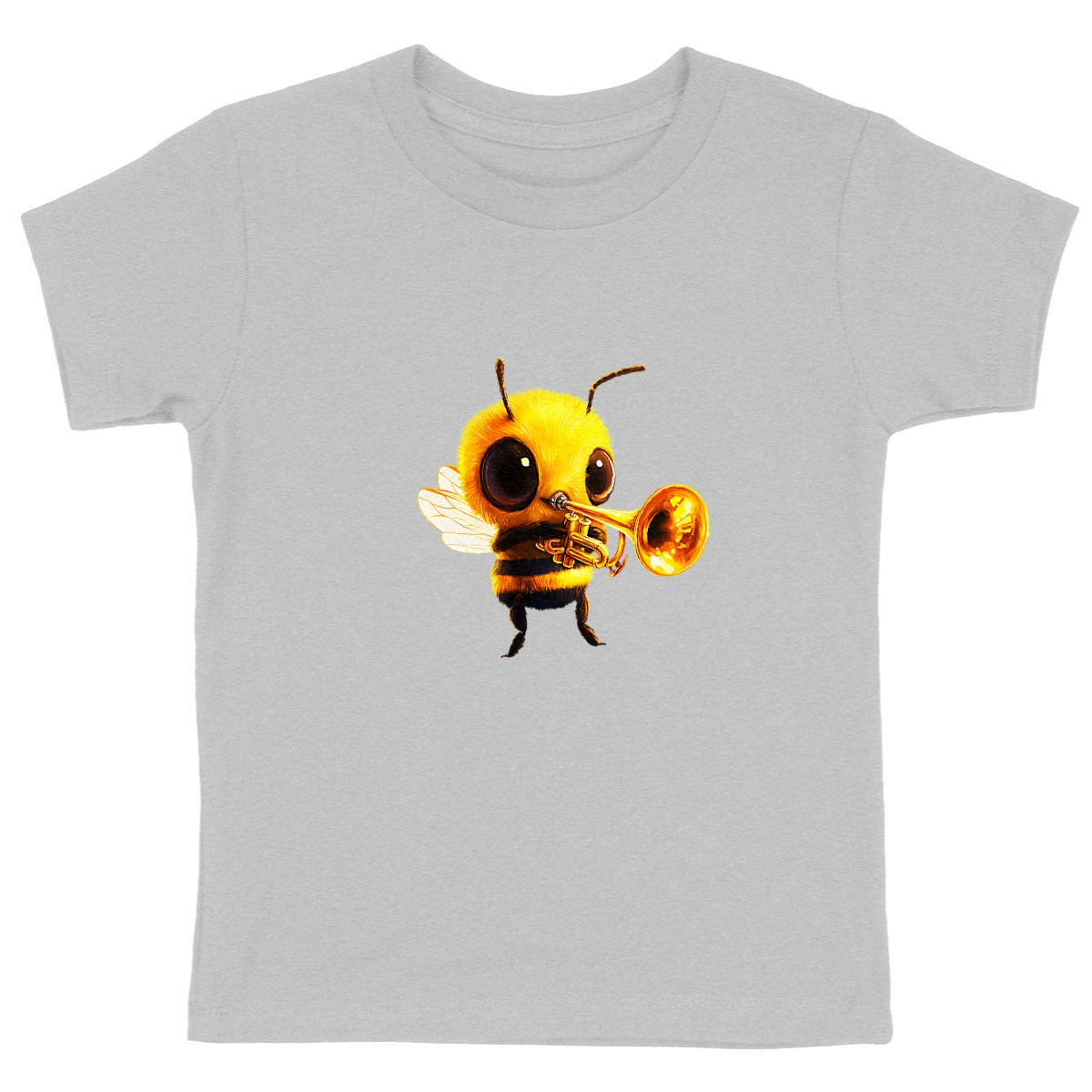 Trumpet Bee 1 Front T-shirt Enfant à Col Rond