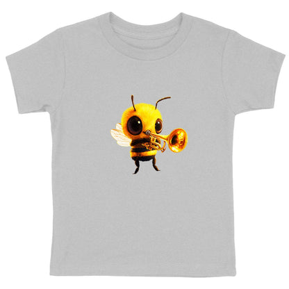 Trumpet Bee 1 Front T-shirt Enfant à Col Rond