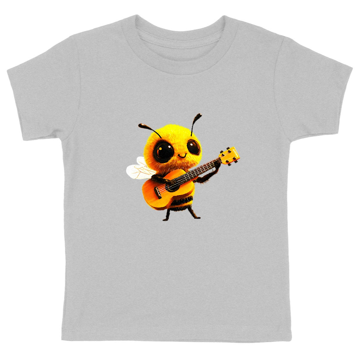 Guitar Bee 1 Front T-shirt Enfant à Col Rond