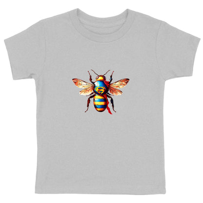 Super Man Bee Front T-shirt Enfant à Col Rond