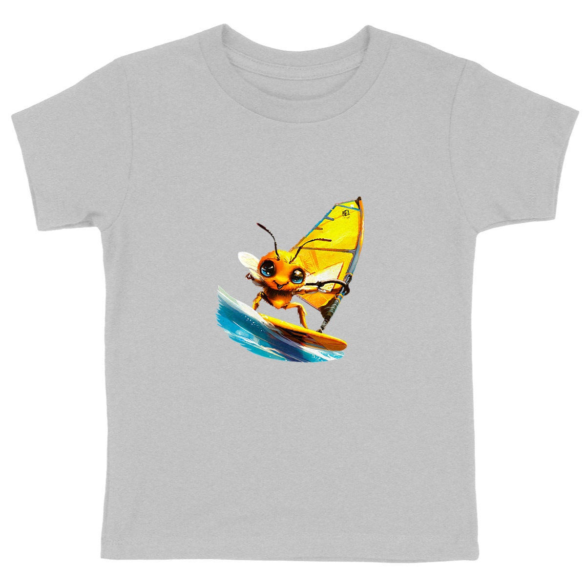 Windsurfing Bee Front T-shirt Homme à Col Rond