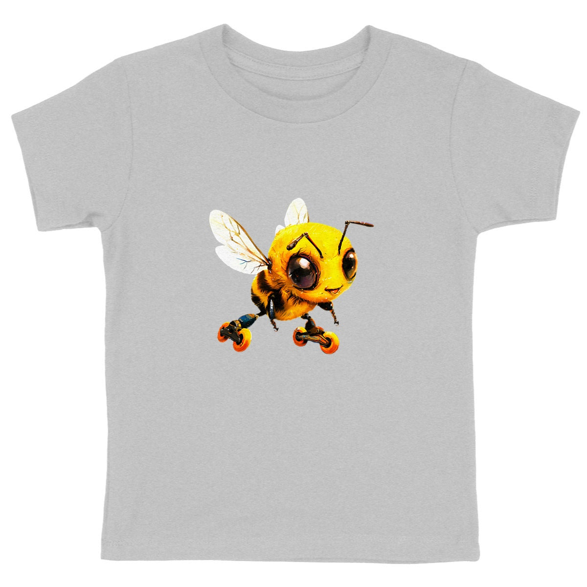 Rollerblading Bee Front T-shirt Enfant à Col Rond