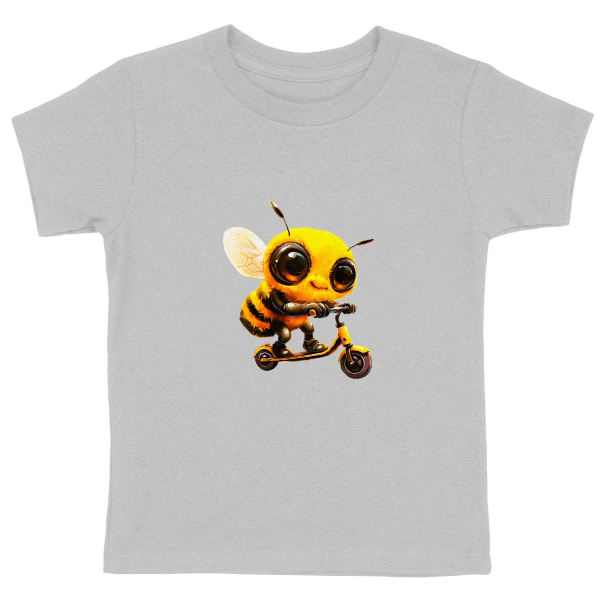 Scootering Bee Front T-shirt Enfant à Col Rond