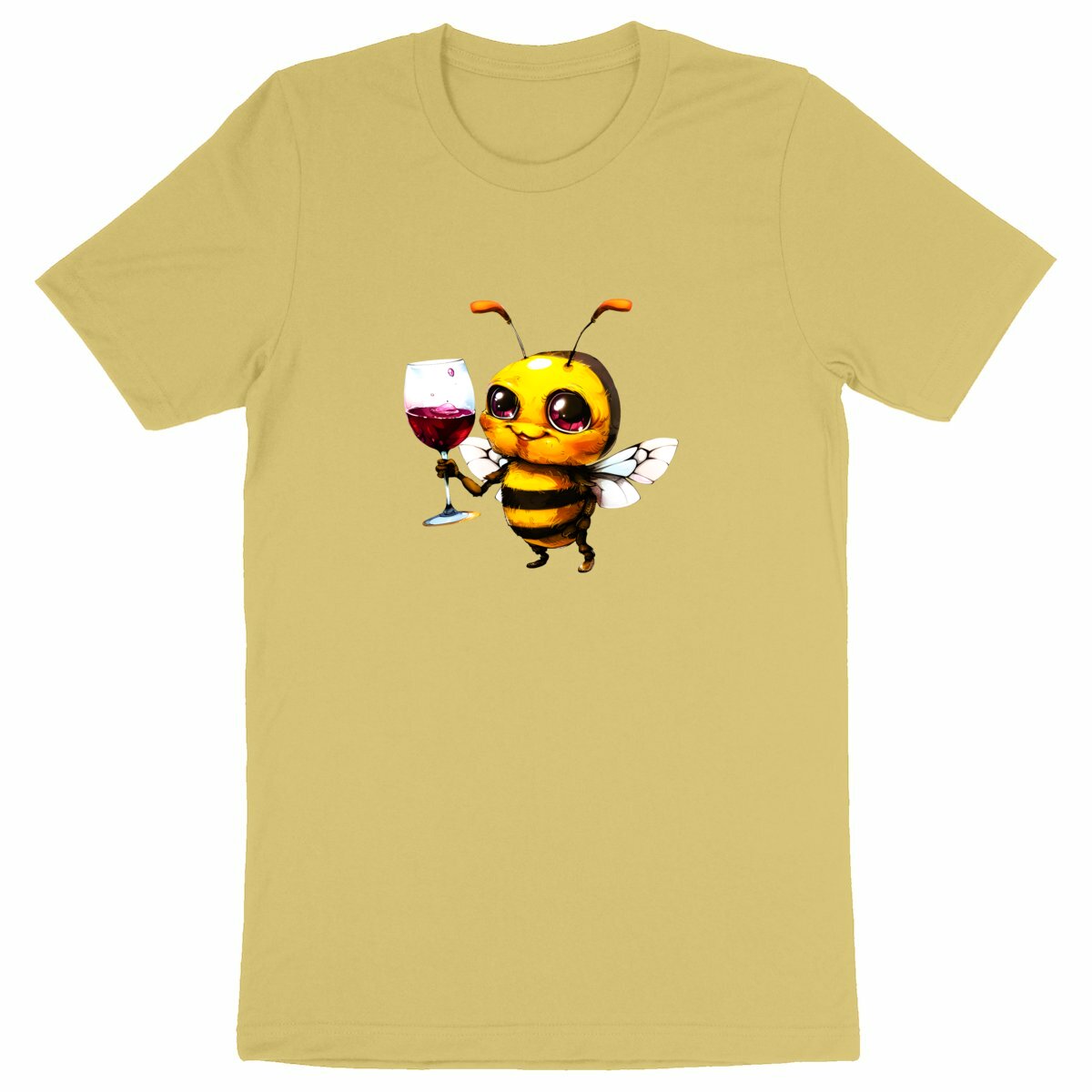 Bee Drinking Wine Front