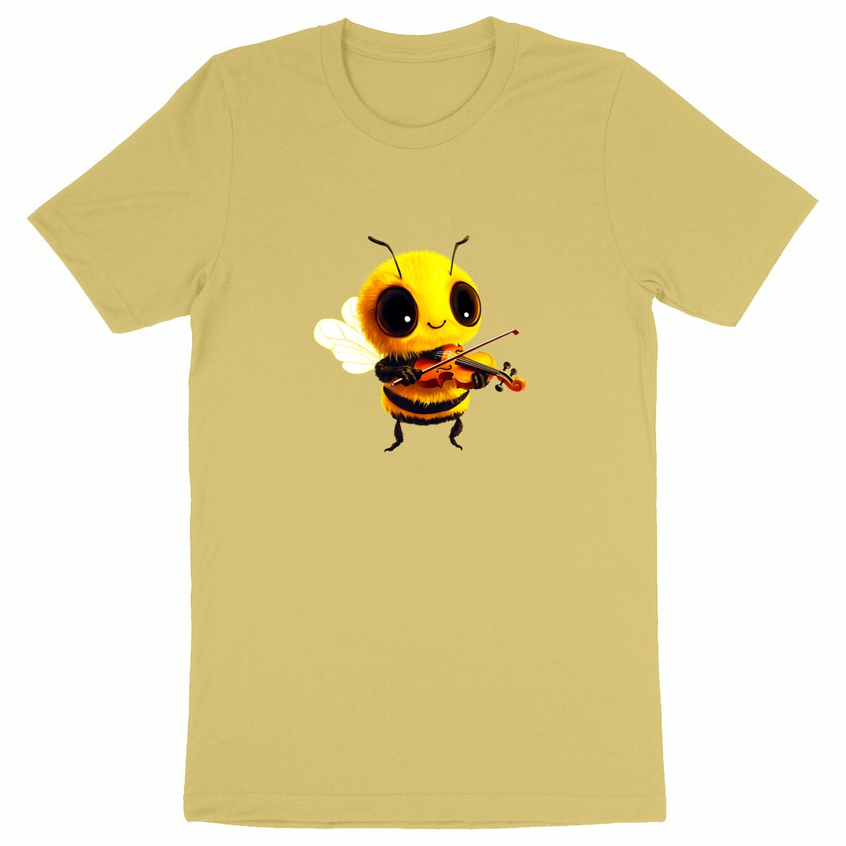 Violin Bee 1 Front T-shirt Homme à Col Rond