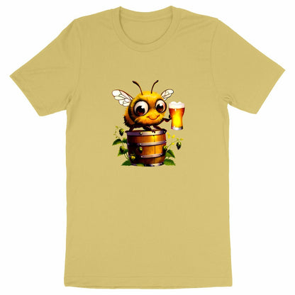 Bee Drinking Beer 2 Front T-shirt Homme à Col Rond