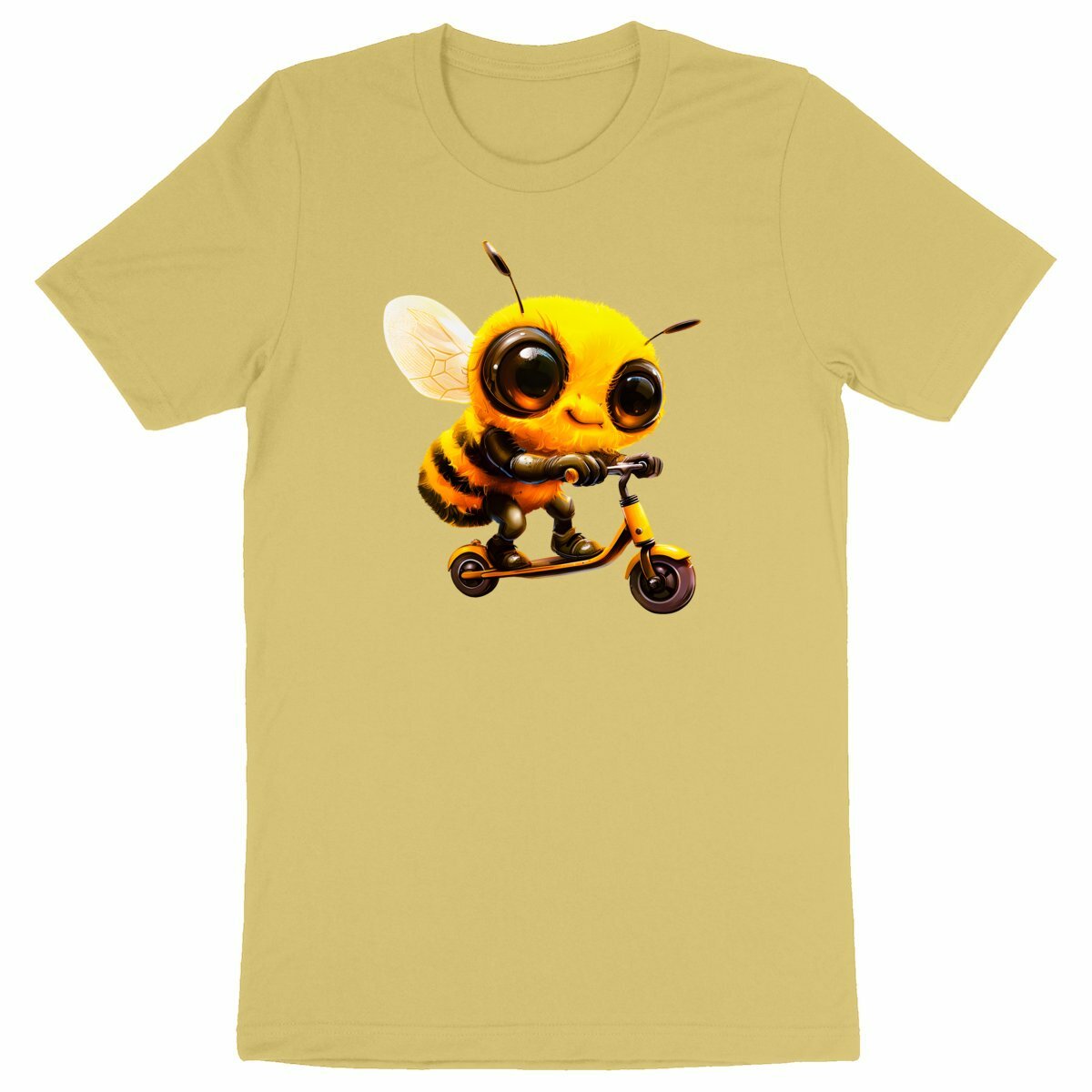 Scootering Bee Front T-shirt Homme à Col Rond