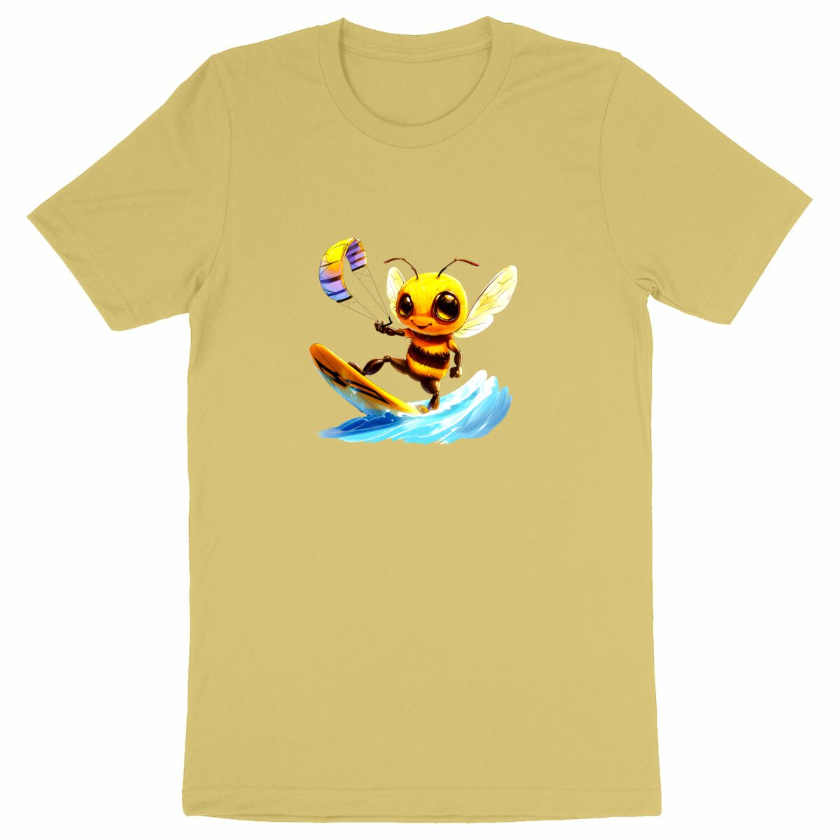 Kitesurfing Bee Front T-shirt Homme à Col Rond