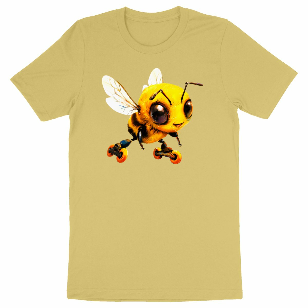 Rollerblading Bee Front T-shirt Homme à Col Rond