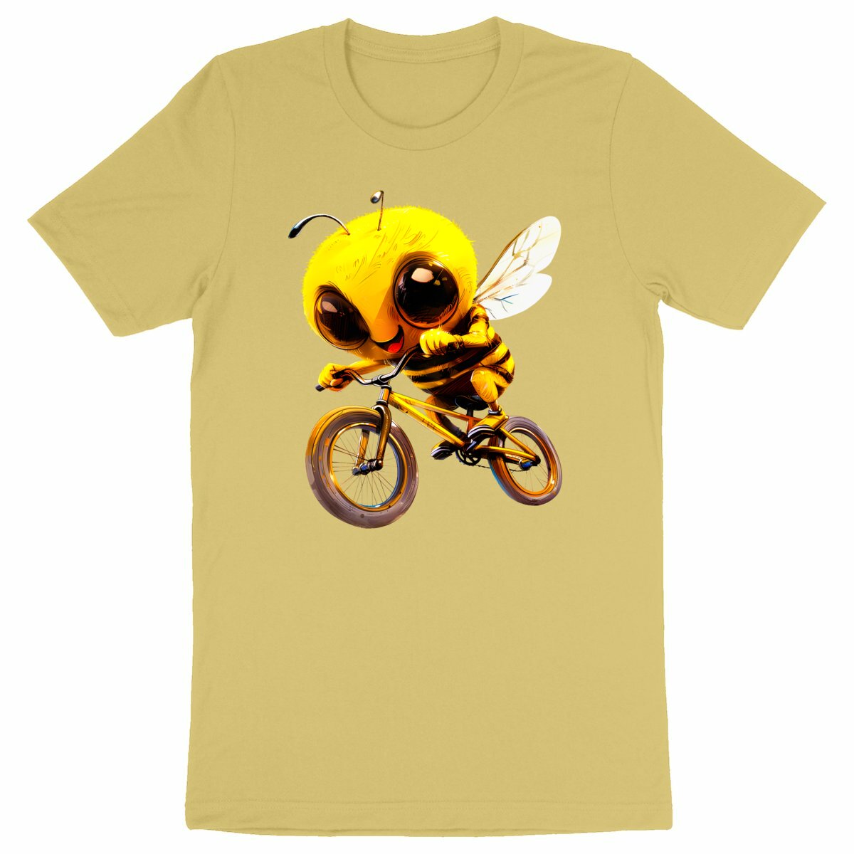 Biking Bee Front T-shirt Homme à Col Rond