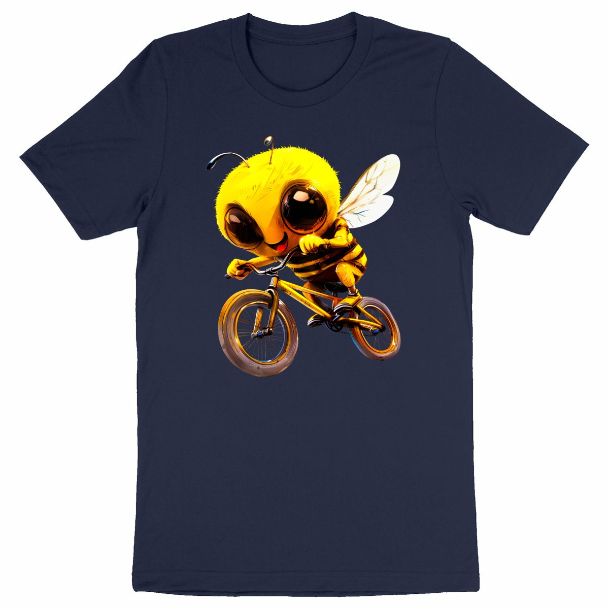 Biking Bee Front T-shirt Homme à Col Rond