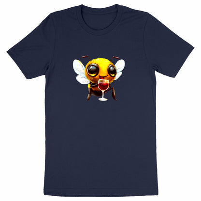 Bee Drinking Wine 1 Front T-shirt Homme à Col Rond