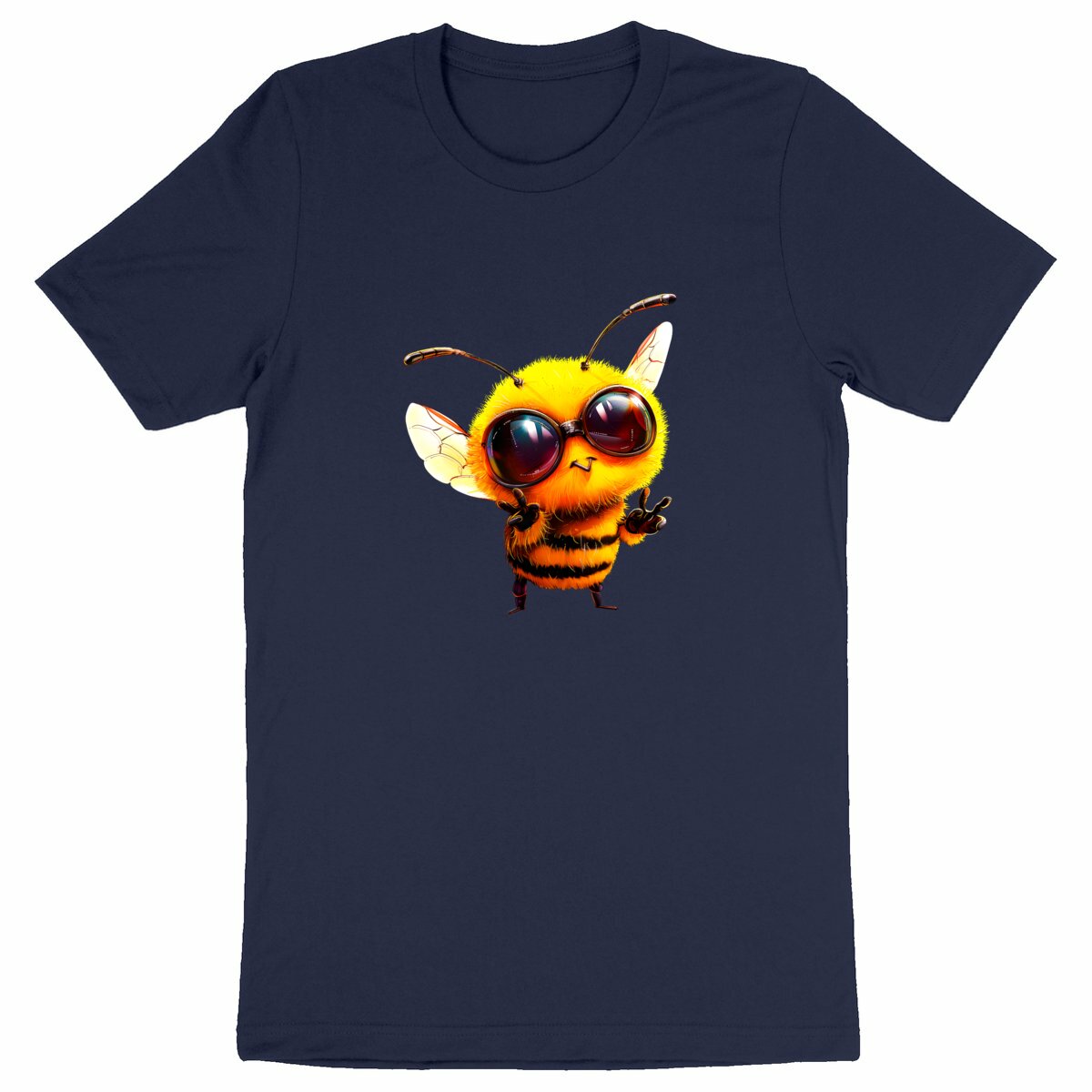 Cool Bee 1 Front T-shirt Homme à Col Rond