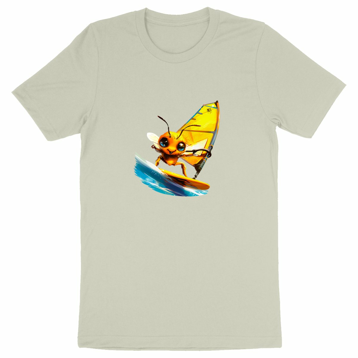 Windsurfing Bee Front T-shirt Homme à Col Rond