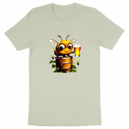 Bee Drinking Beer 2 Front T-shirt Homme à Col Rond