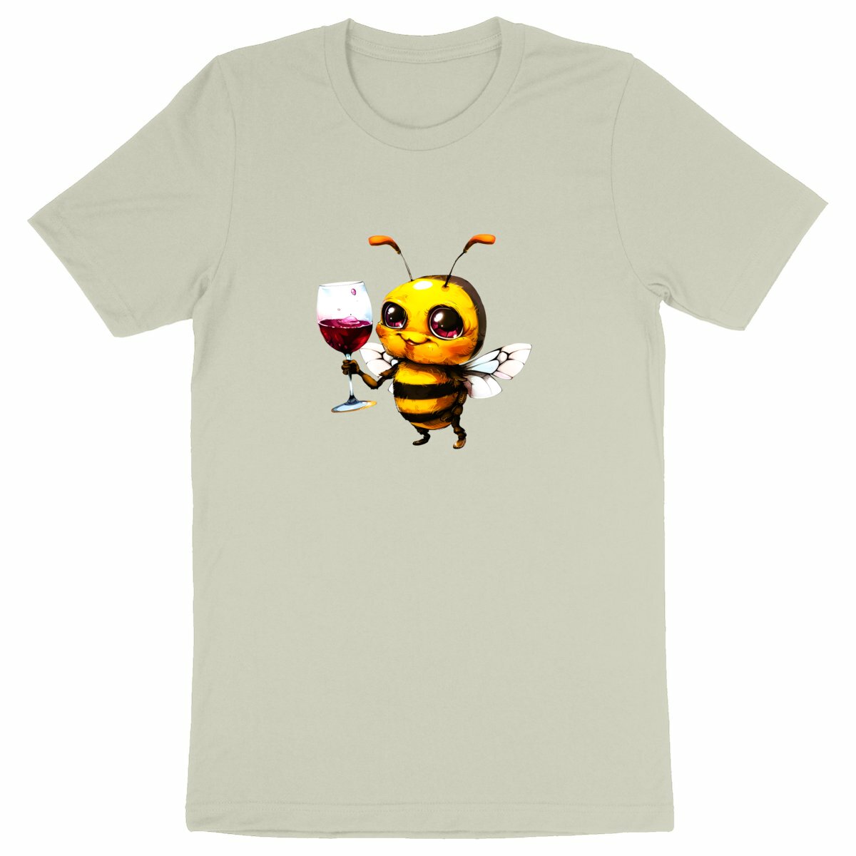 Bee Drinking Wine Front