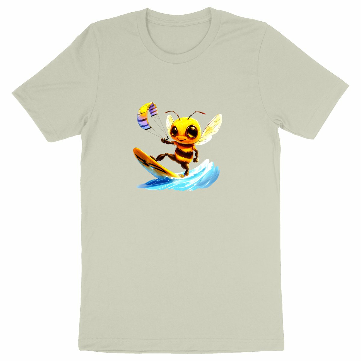 Kitesurfing Bee Front T-shirt Homme à Col Rond