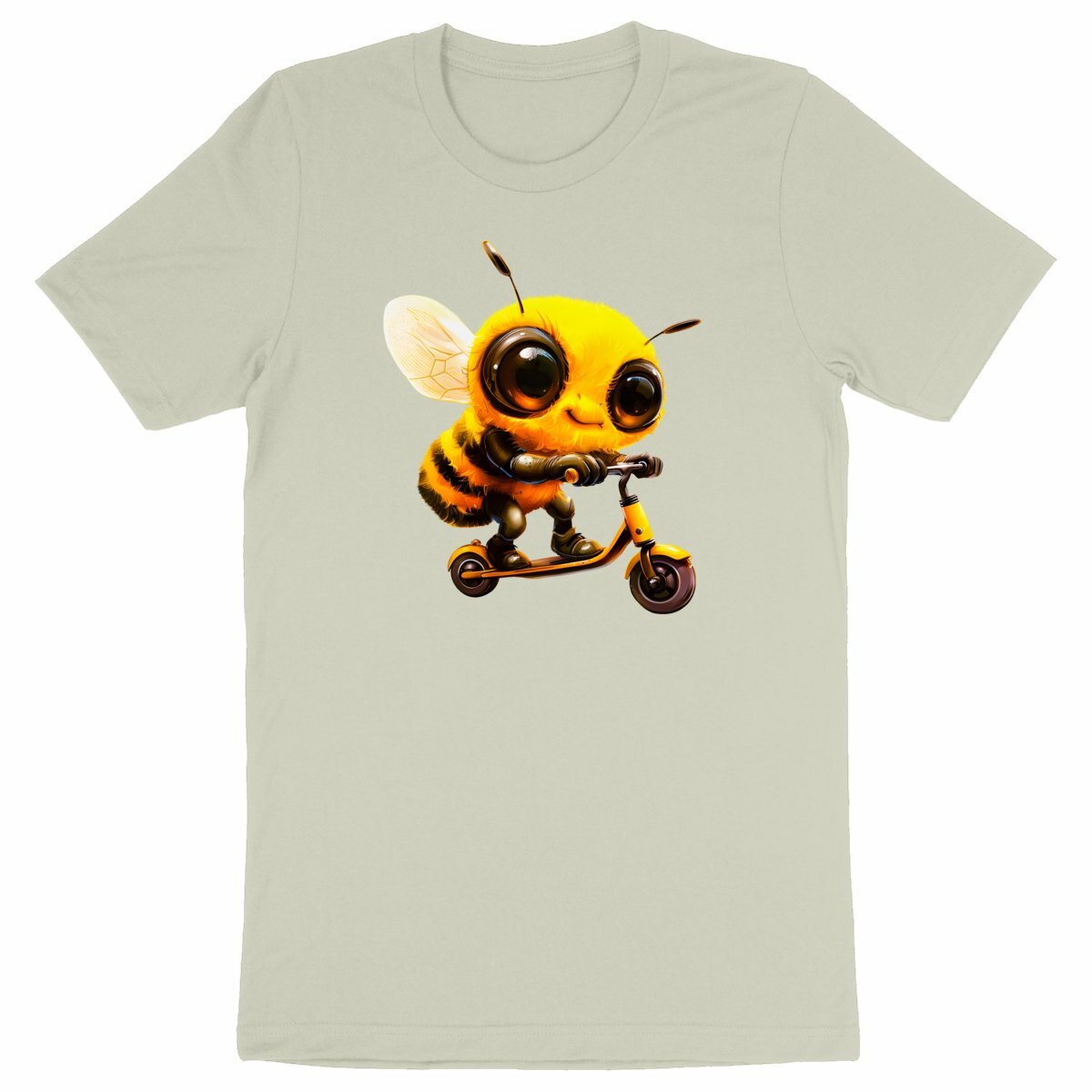 Scootering Bee Front T-shirt Homme à Col Rond