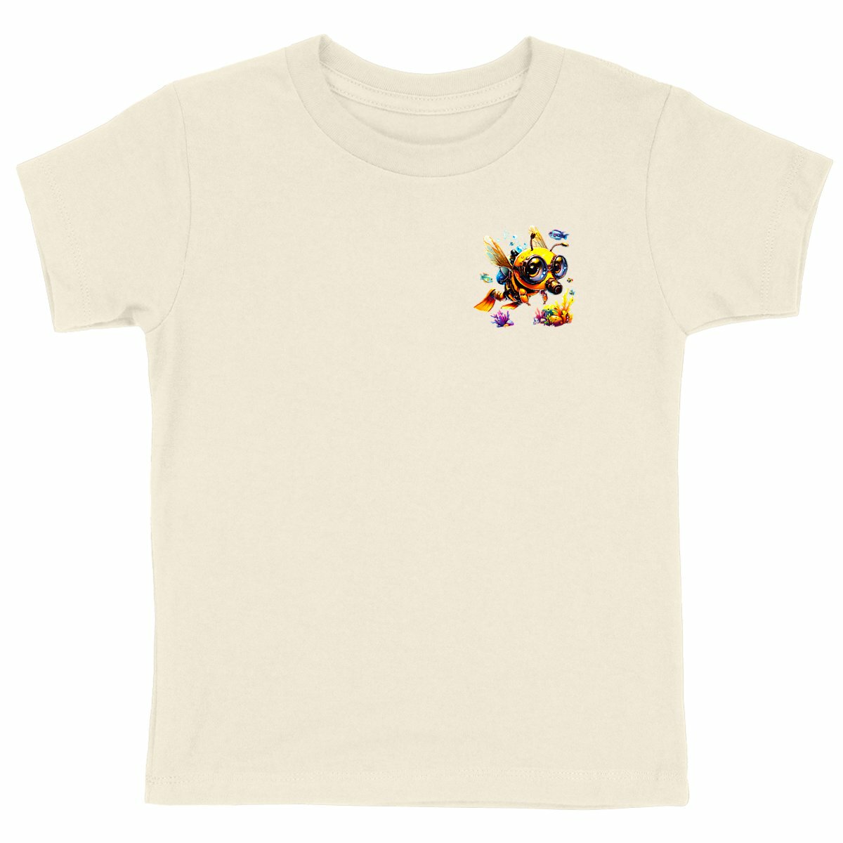 Diving Bee Logo T-shirt Enfant à Col Rond