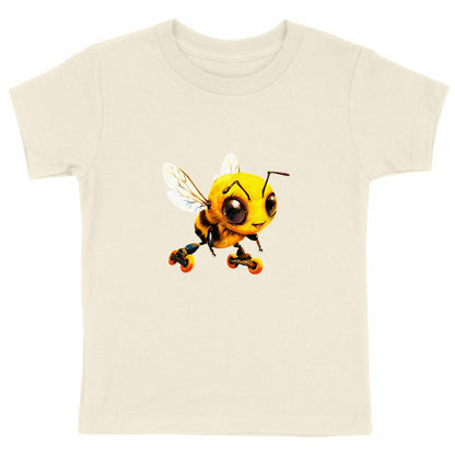 Rollerblading Bee Front T-shirt Enfant à Col Rond