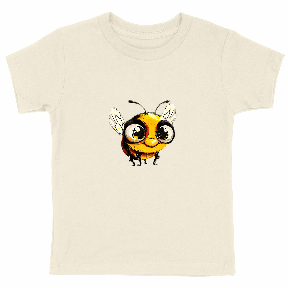 Cute Bee 2 Front T-shirt Enfant à Col Rond