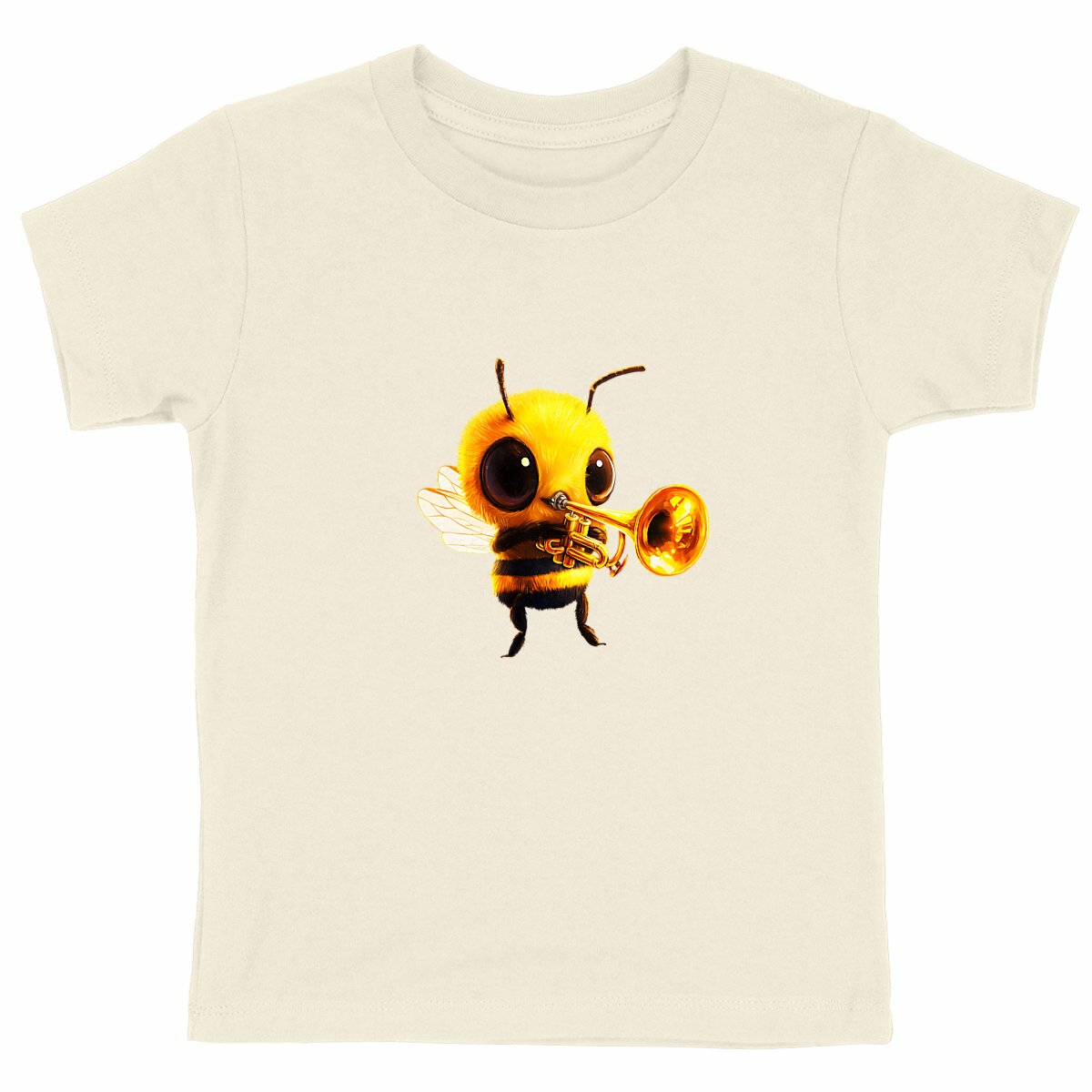 Trumpet Bee 1 Front T-shirt Enfant à Col Rond