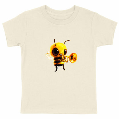 Trumpet Bee 1 Front T-shirt Enfant à Col Rond